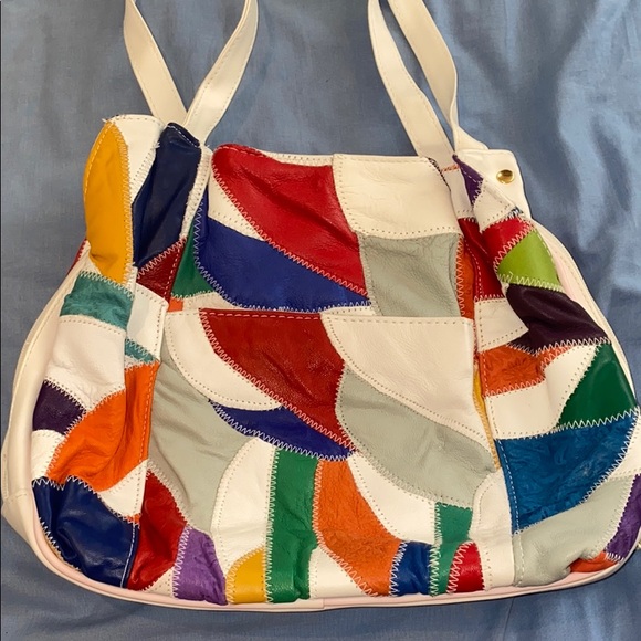 VINTAGE COLORFUL SHOULDER BAG PURSE HANDBAG PURSE, Very Vintage - Picture 2 of 16